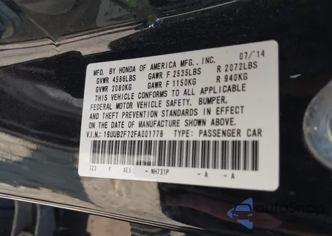 2015 Acura Tlx V6 Advance z USA, uszkodzony, nr VIN 19UUB2F72FA001778